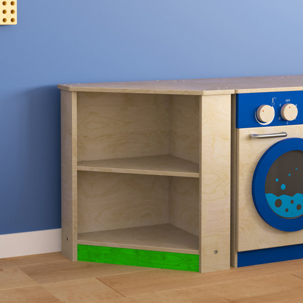 Bright Beginnings Commercial Grade Two Tier Wooden Corner Kitchen